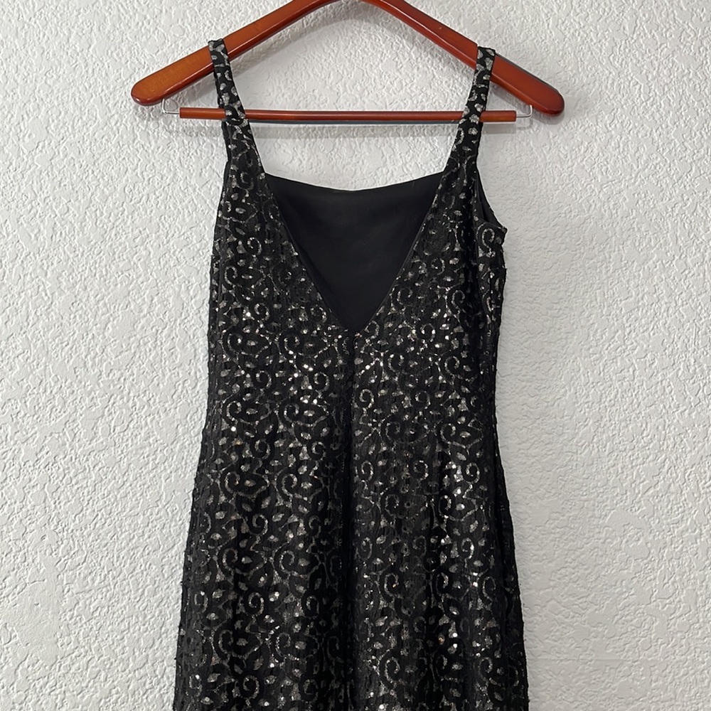 Jessica McClintock Gunne Sax Lace Sequin Maxi Dress - Picture 11 of 17
